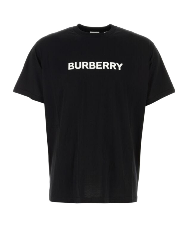 Shop Burberry Open-necked Black Shirt