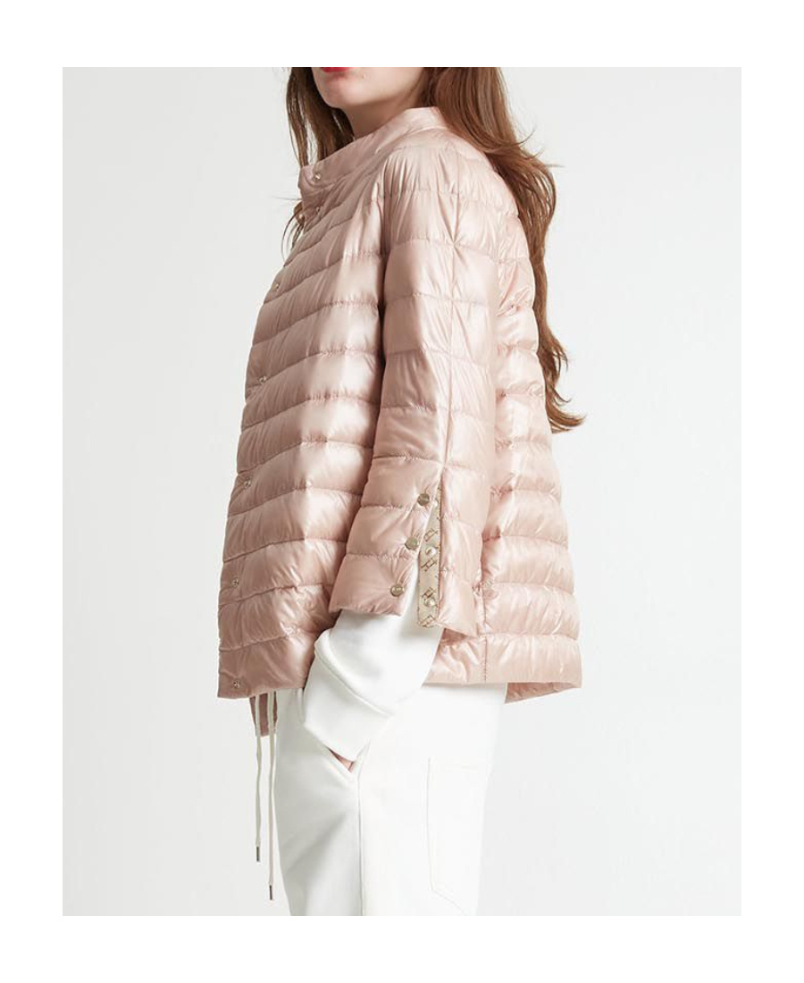 Herno Pink Puffer Jacket In Nude