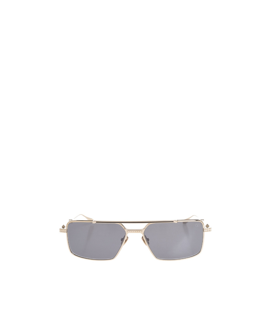 Valentino Eyewear Rectangular Frame Sunglasses In Gray