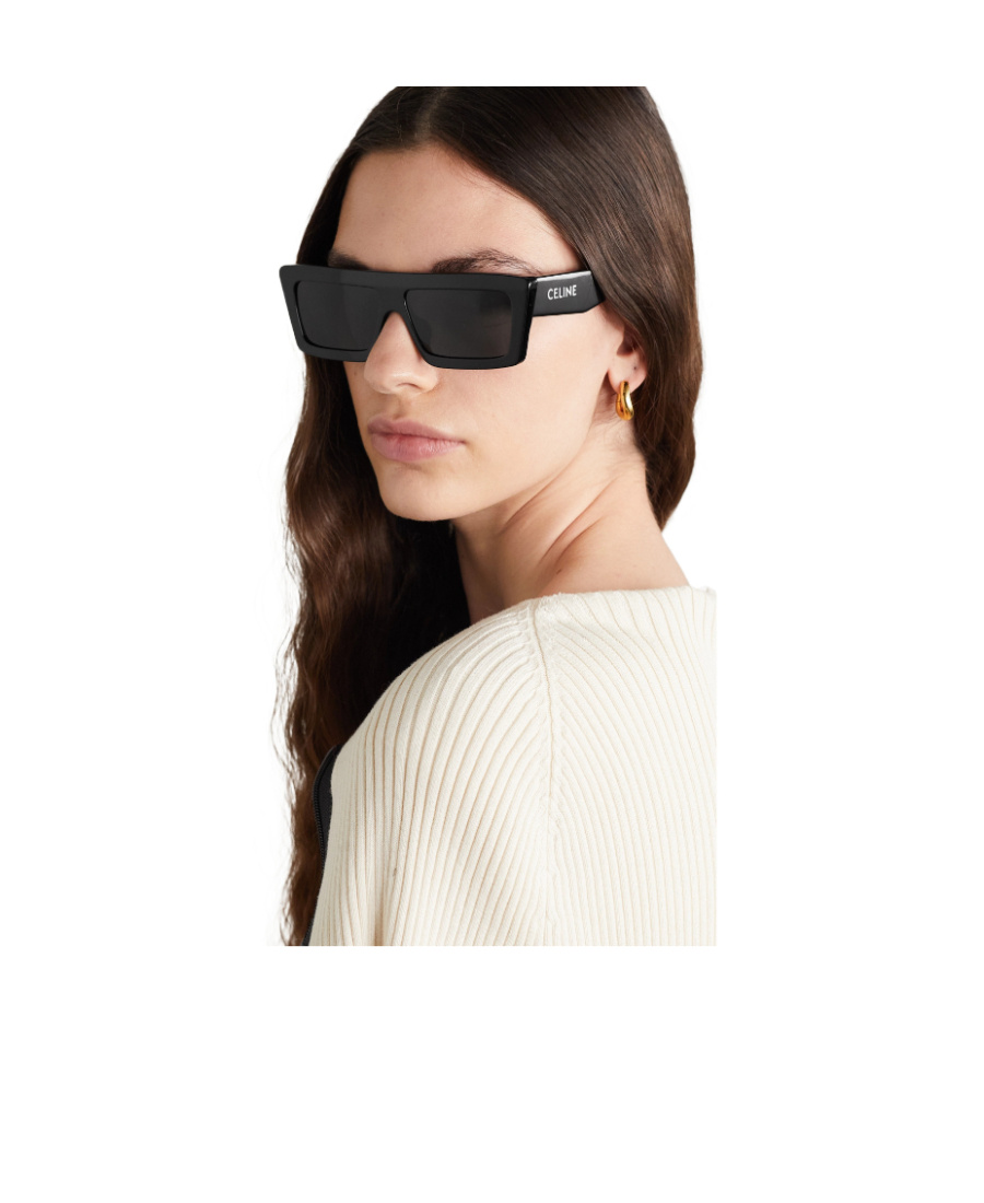 Celine Logo Sunglasses In Black