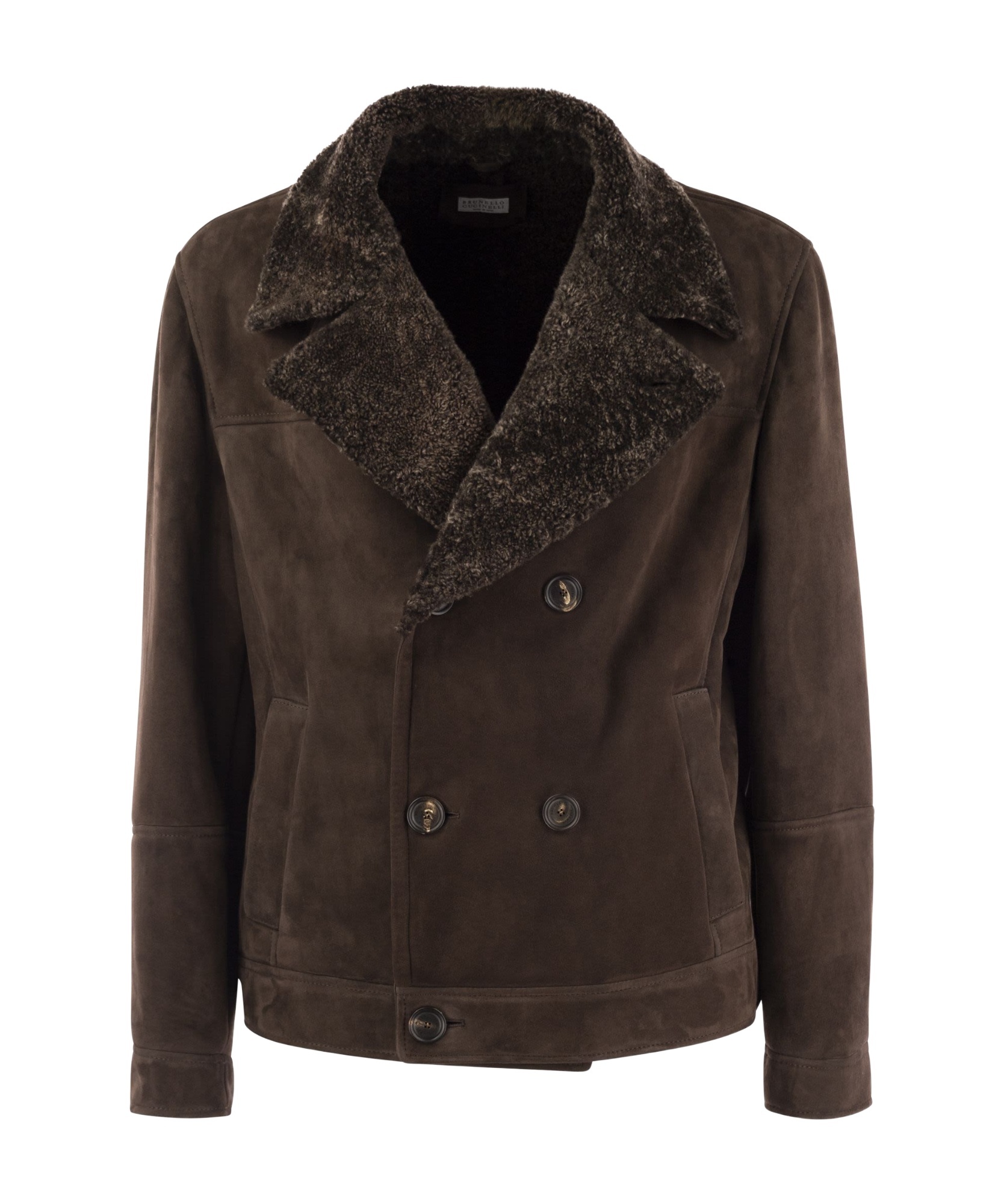 Brunello Cucinelli Men Coat 1 Petto E Mezzo In Black