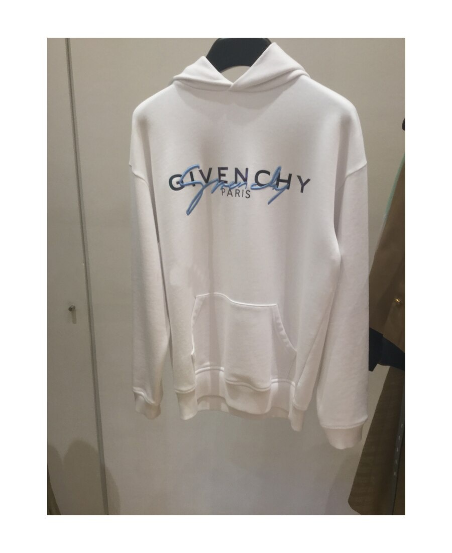 Givenchy Embroidered Logo Hooded Sweatshirt In White