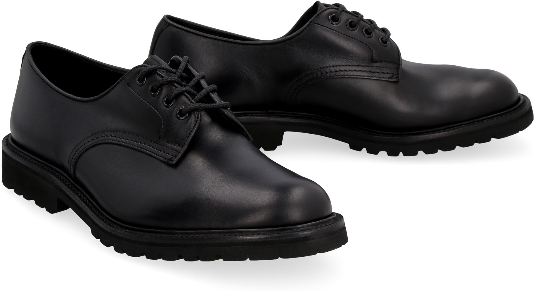 Tricker's Lace-up Derby Shoes In Black