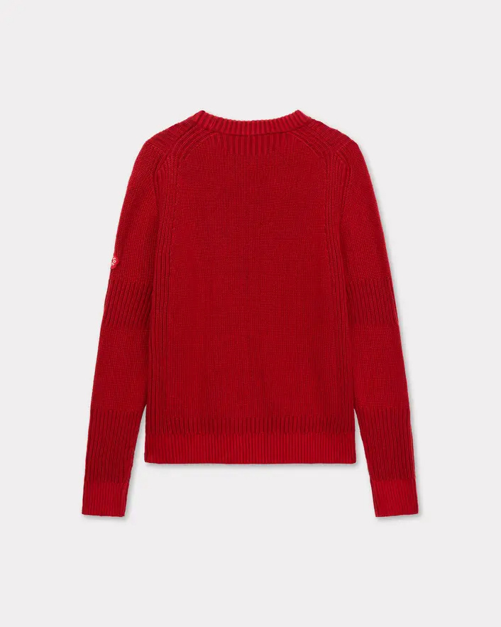 Kenzo 'boke Flower 2.0' Embroidered Jumper In Cotton Wool In Red