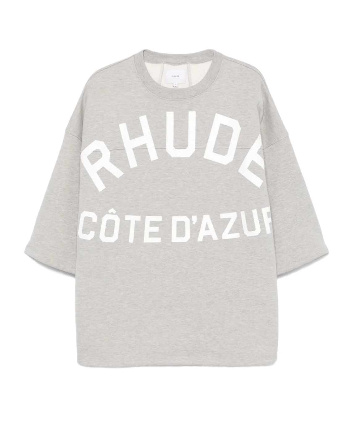Rhude Round Neck Short Sleeve T-shirt In Grey