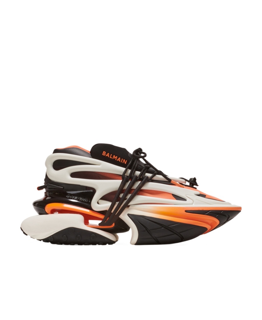 BALMAIN UNICORN TRAINERS IN NEOPRENE AND LEATHER