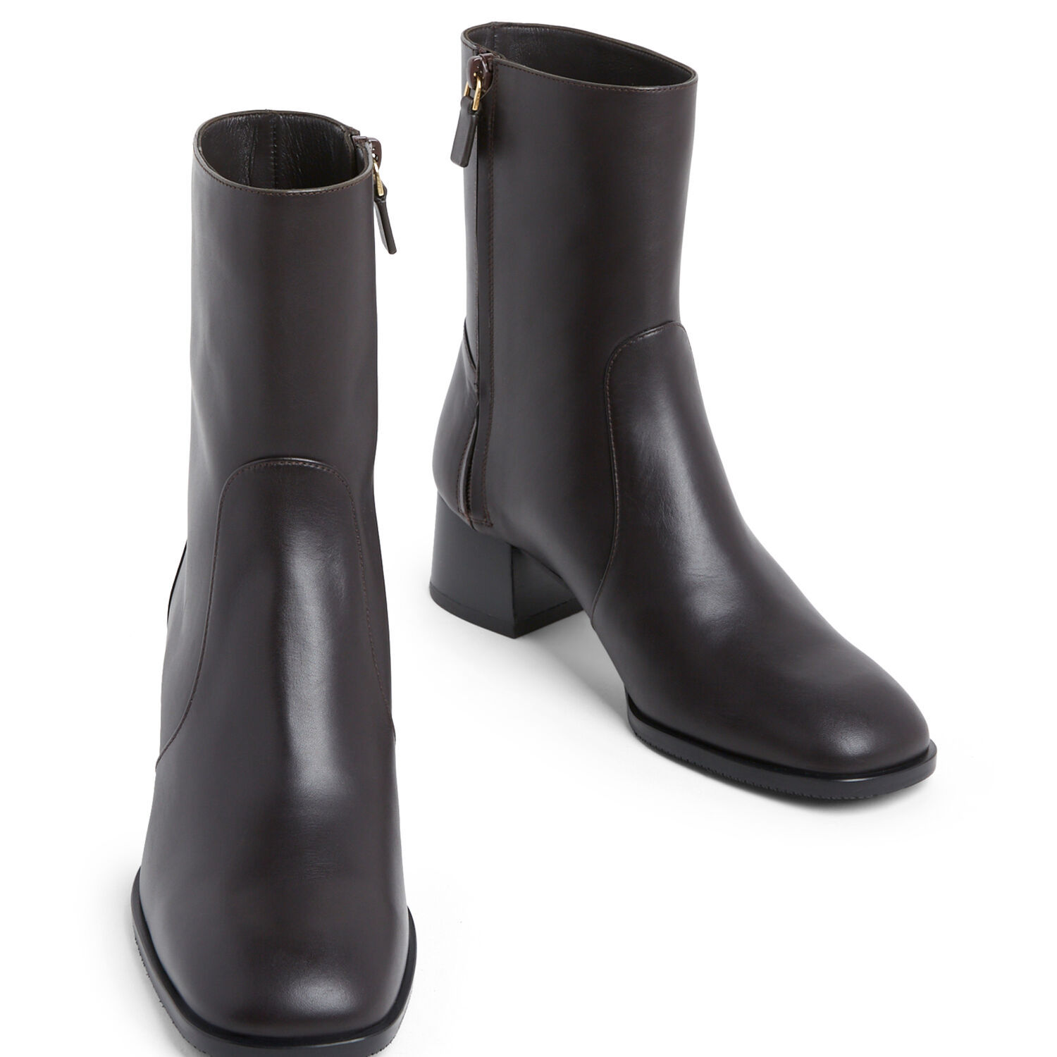 Stuart Weitzman Square-toed Short Boots In Black