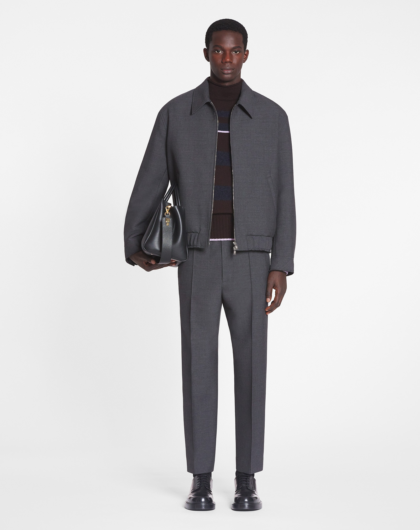 Lanvin Blouson Classique Zippé Pour Homme In Black