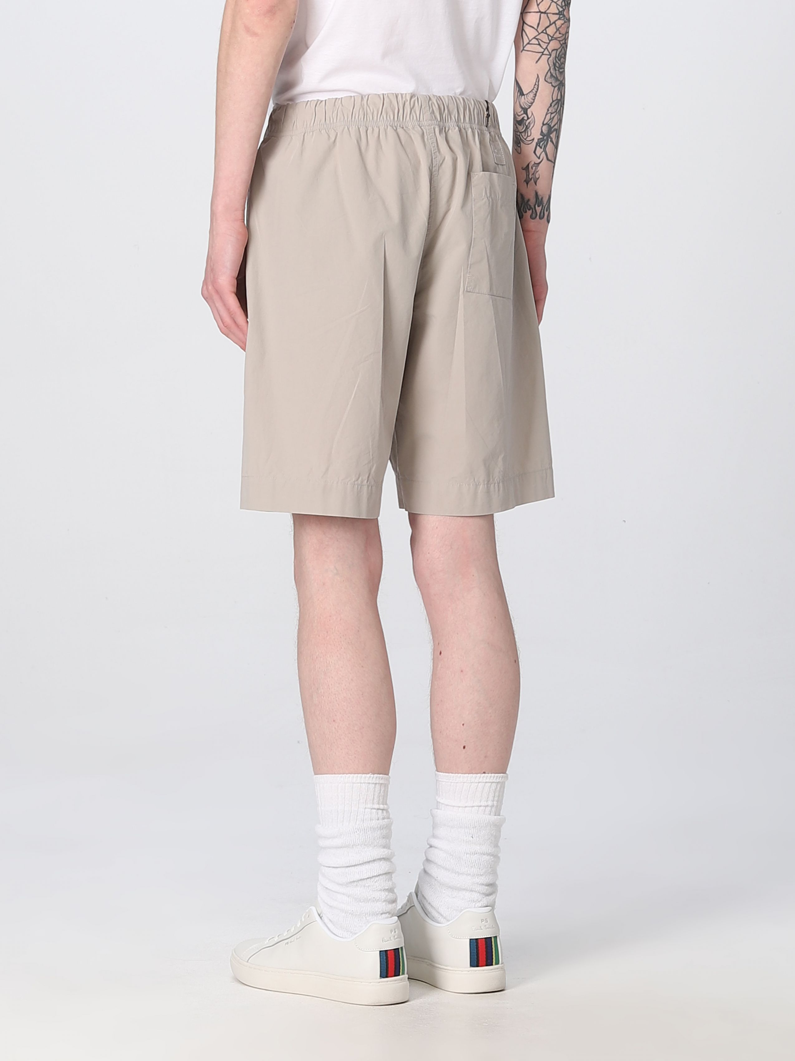 Paul Smith Drawstring-waist Organic Cotton Shorts In Nude