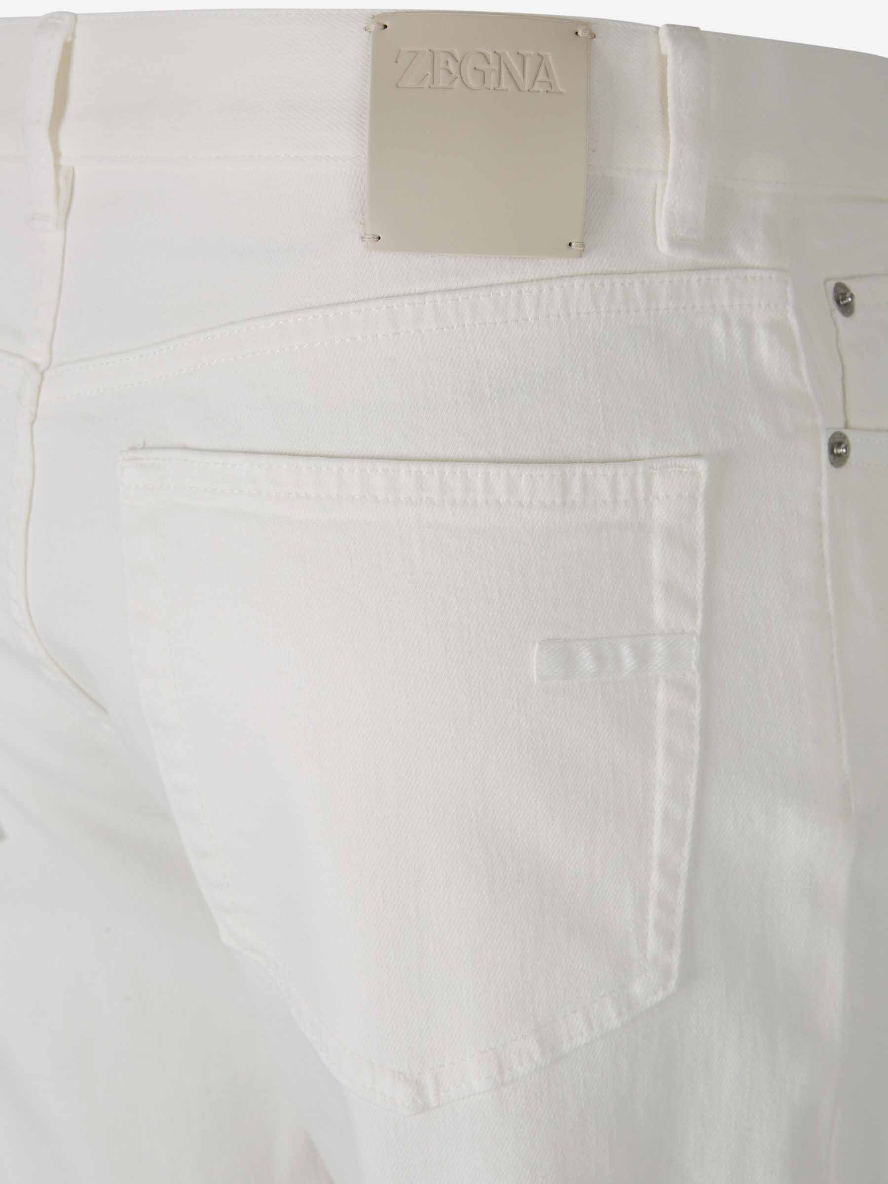 Shop Zegna Straight-leg Jeans In White