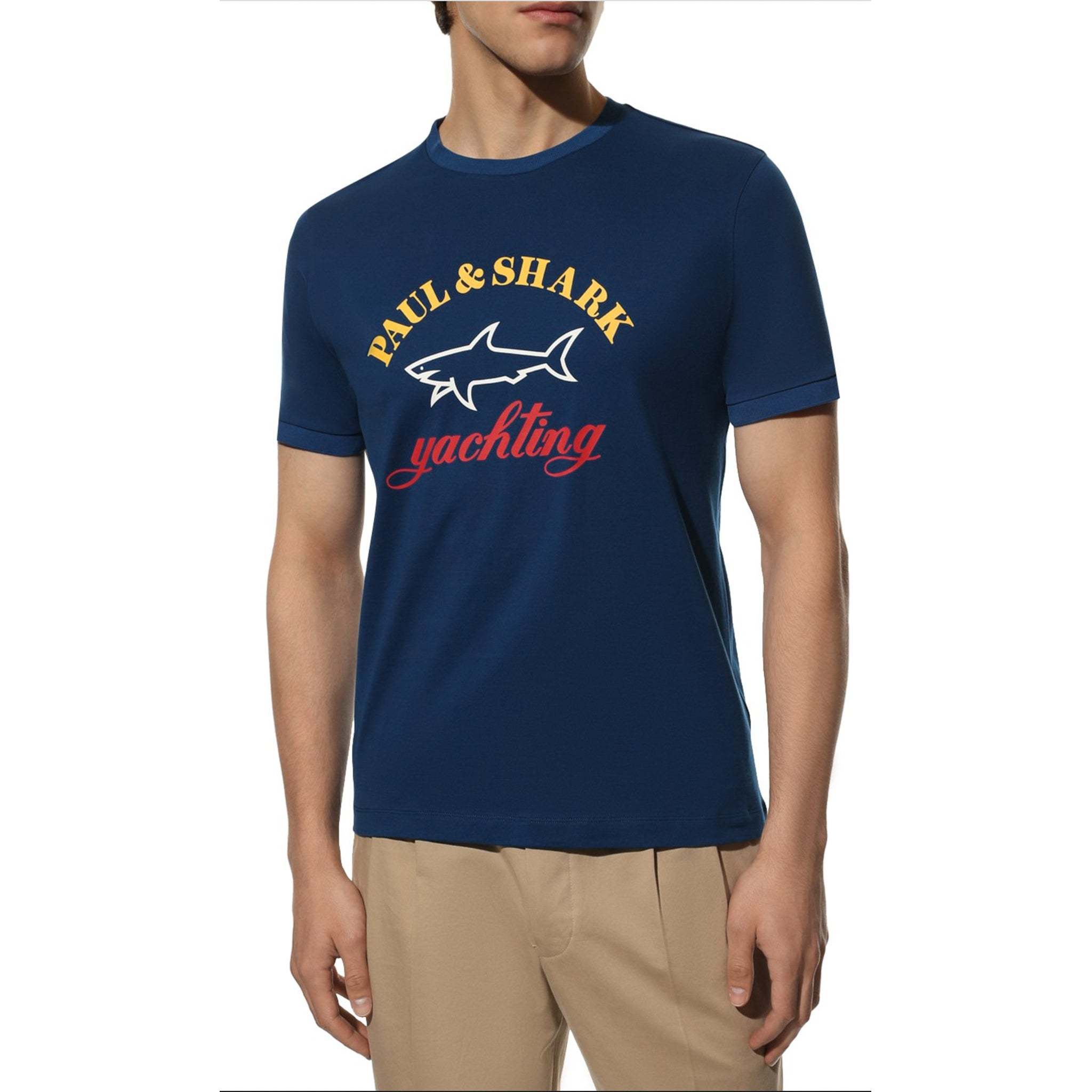 Shop Paul & Shark Item O-neck Short-sleeved T-shirt In Blue