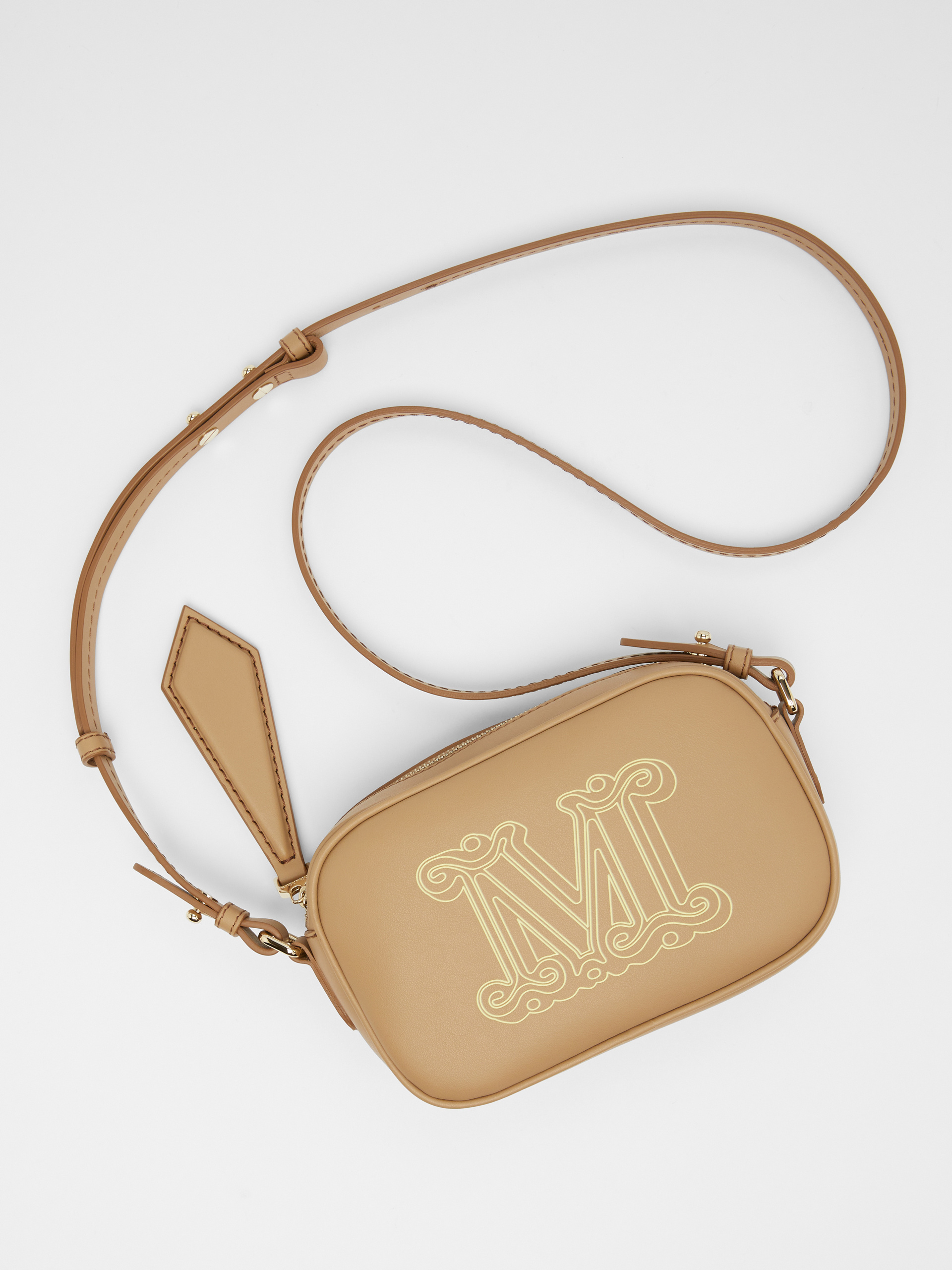 Max Mara Logo Printed Mini Shoulder Bag In Brown