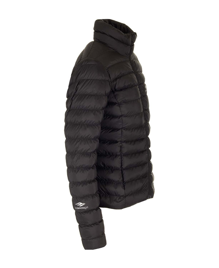 Balenciaga 3b Sports Icon Puffer Jacket In Black