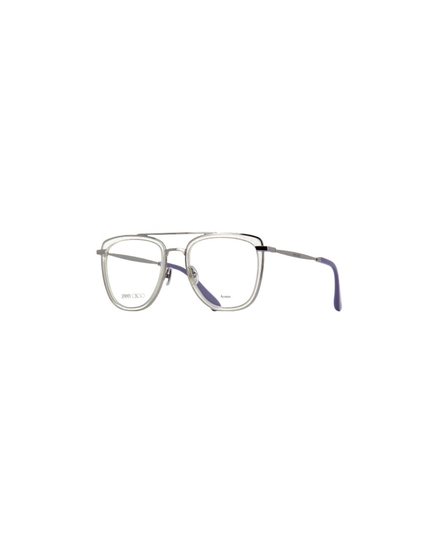 Jimmy Choo Eyewear Aviator Frame Glasses In White