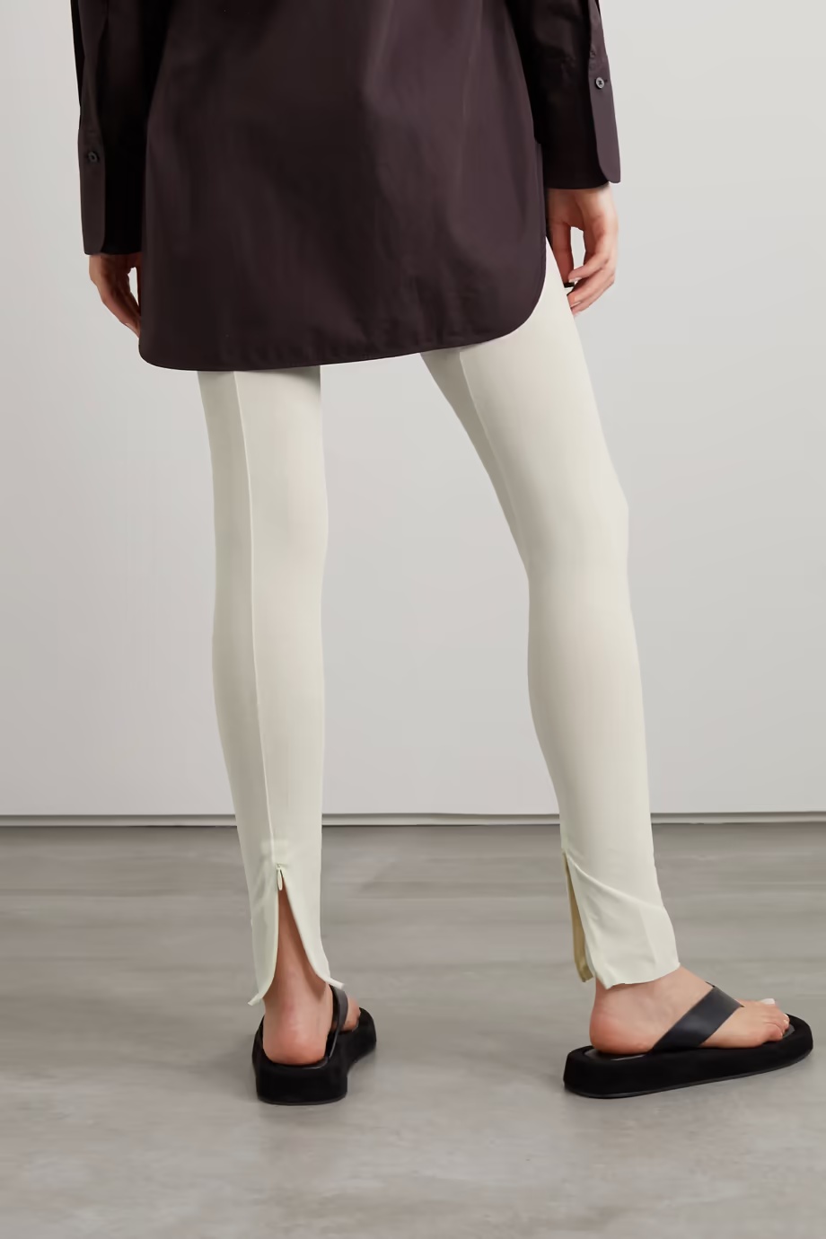 The Row Fraidy Stretch Jersey Leggings In White