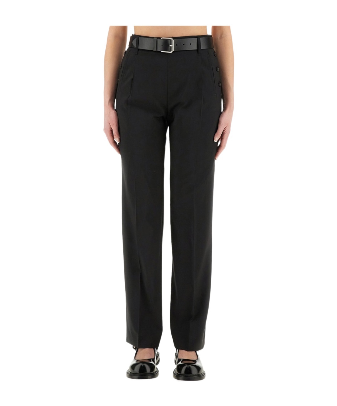 Moschino Belt Loop Track Pants In Black