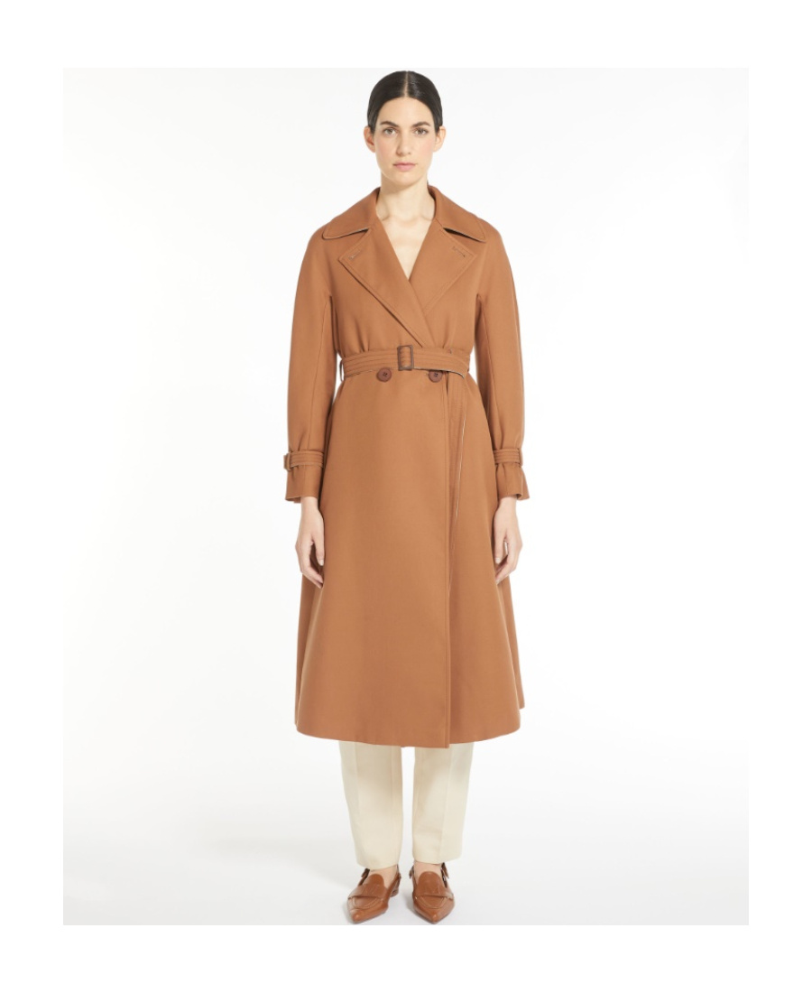 Max Mara Double-breasted Trench Coat In Brown