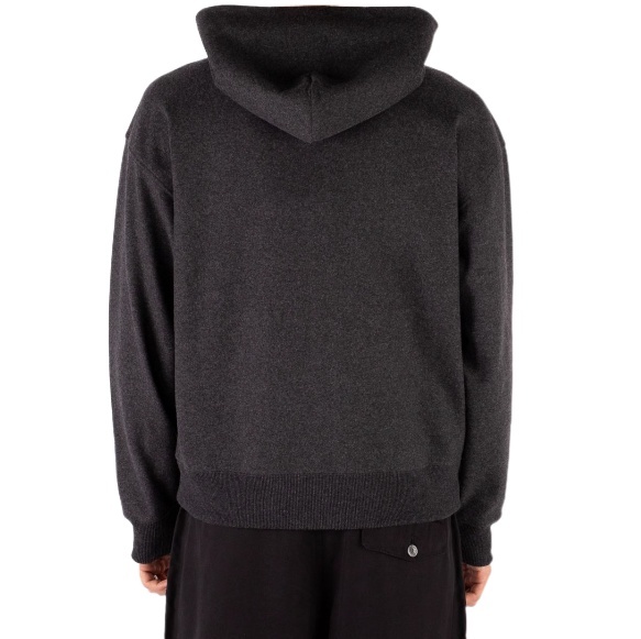 Our Legacy Hooded Knitwear With Drawstring And Ribbed Cuffs In Black