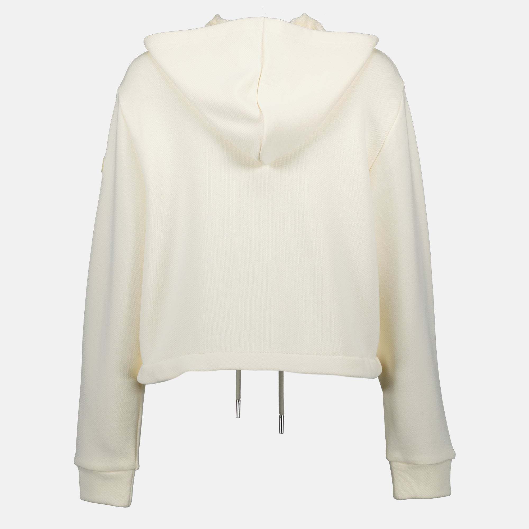 Moncler Hooded Sweatshirt With Zipper In Neutral