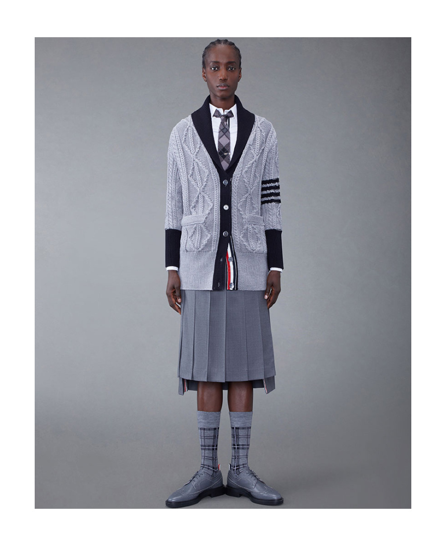 Thom Browne Signature 4-bar Stripe Cardigan In Multicolor