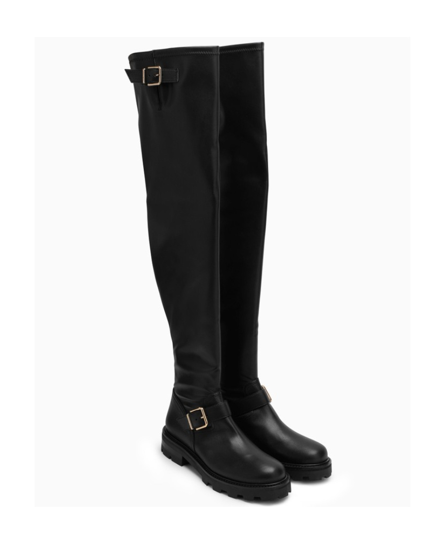 Jimmy Choo Biker Ii Over-the-knee Boots In Black