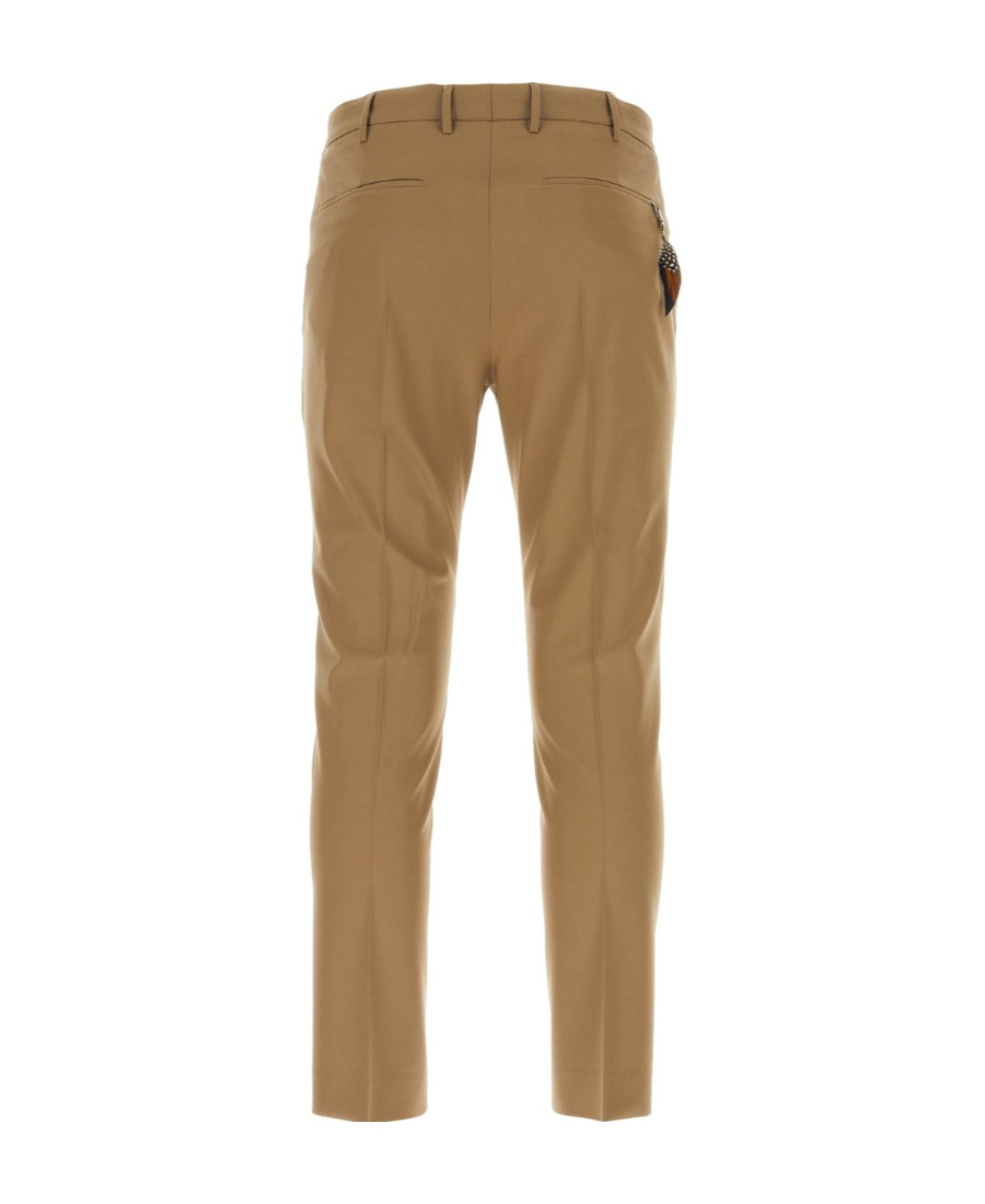 Pt Torino Mid-waisted Straight-leg Trousers In Brown