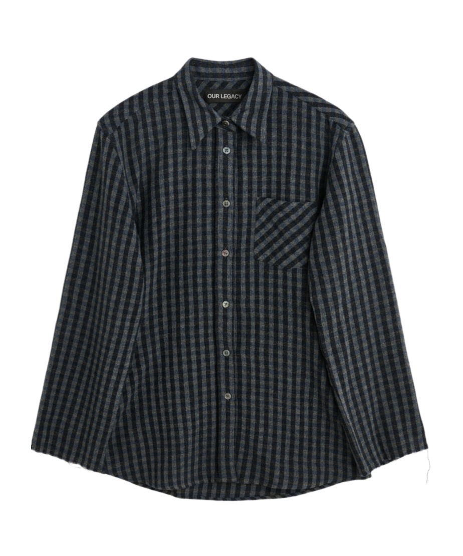 Our Legacy Navy Daisy Shirt In Black