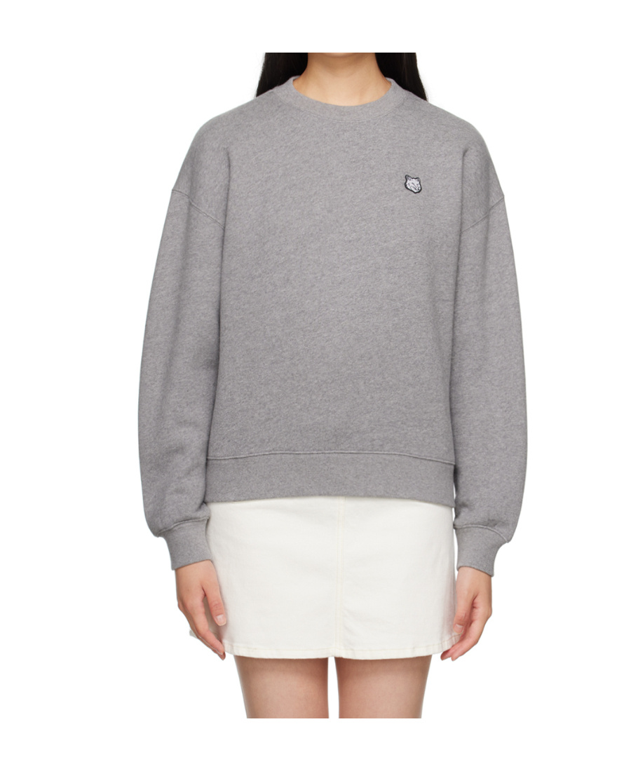 Shop Maison Kitsuné Fox Hoodie In Gray