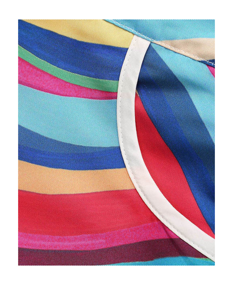 Red Valentino Striped Shorts In Multicolor