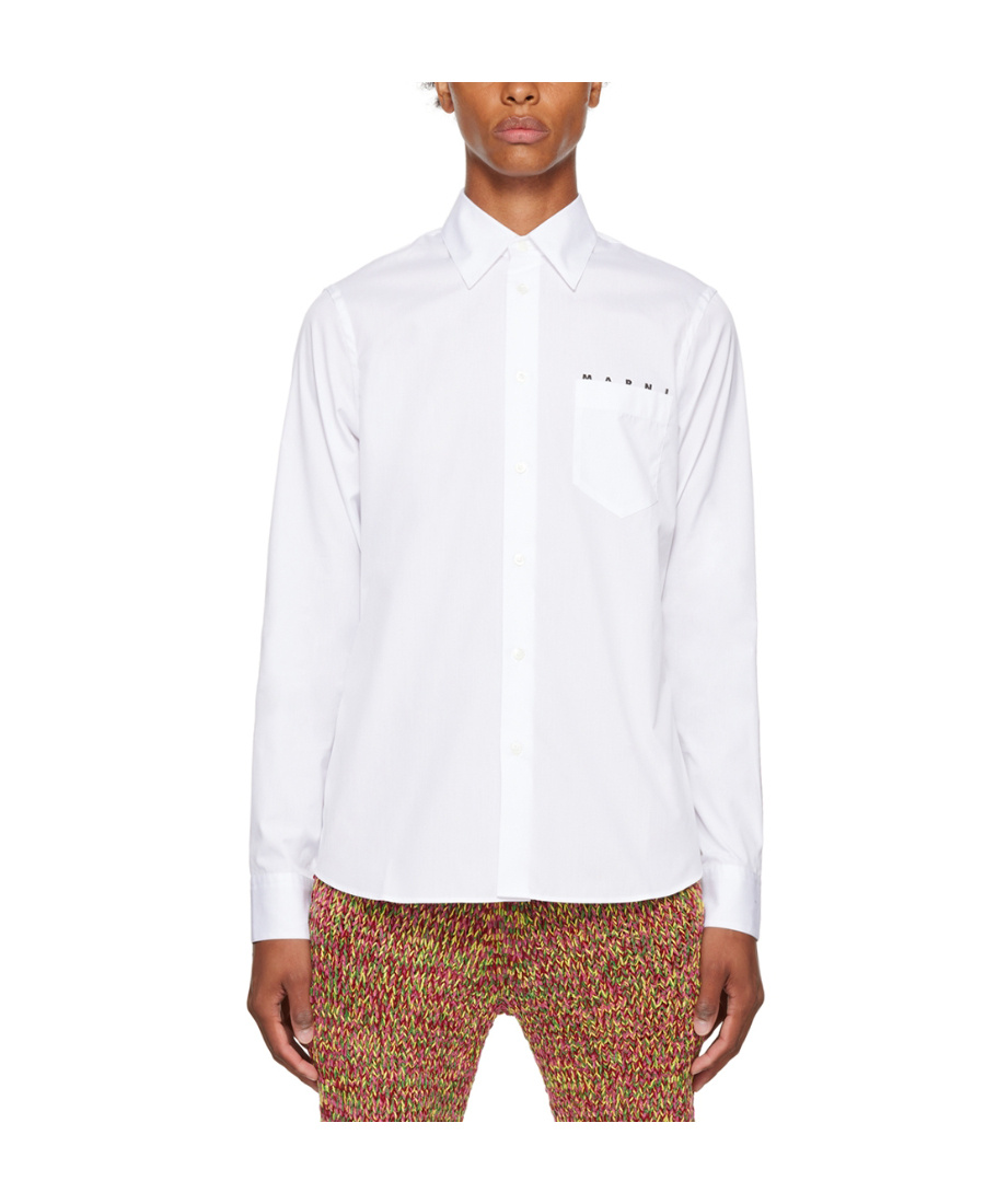 Marni White Printed Shirt In White