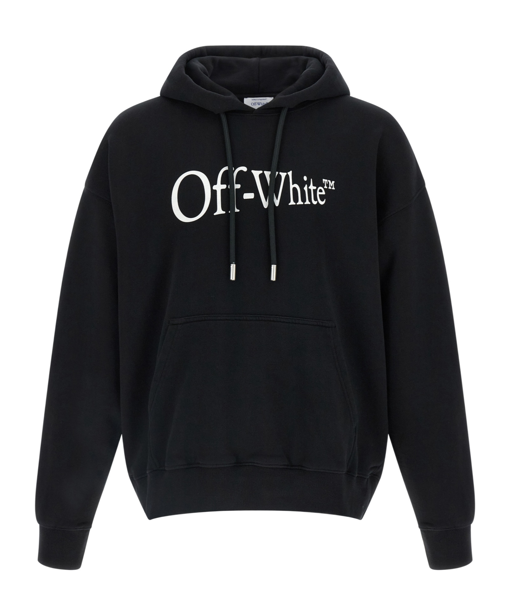 Off-white Long Sleeve Hooded Sweatshirt In Black