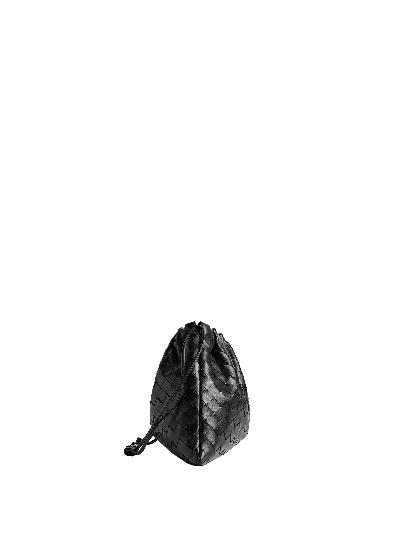 Bottega Veneta Drawstring Clutch In Black