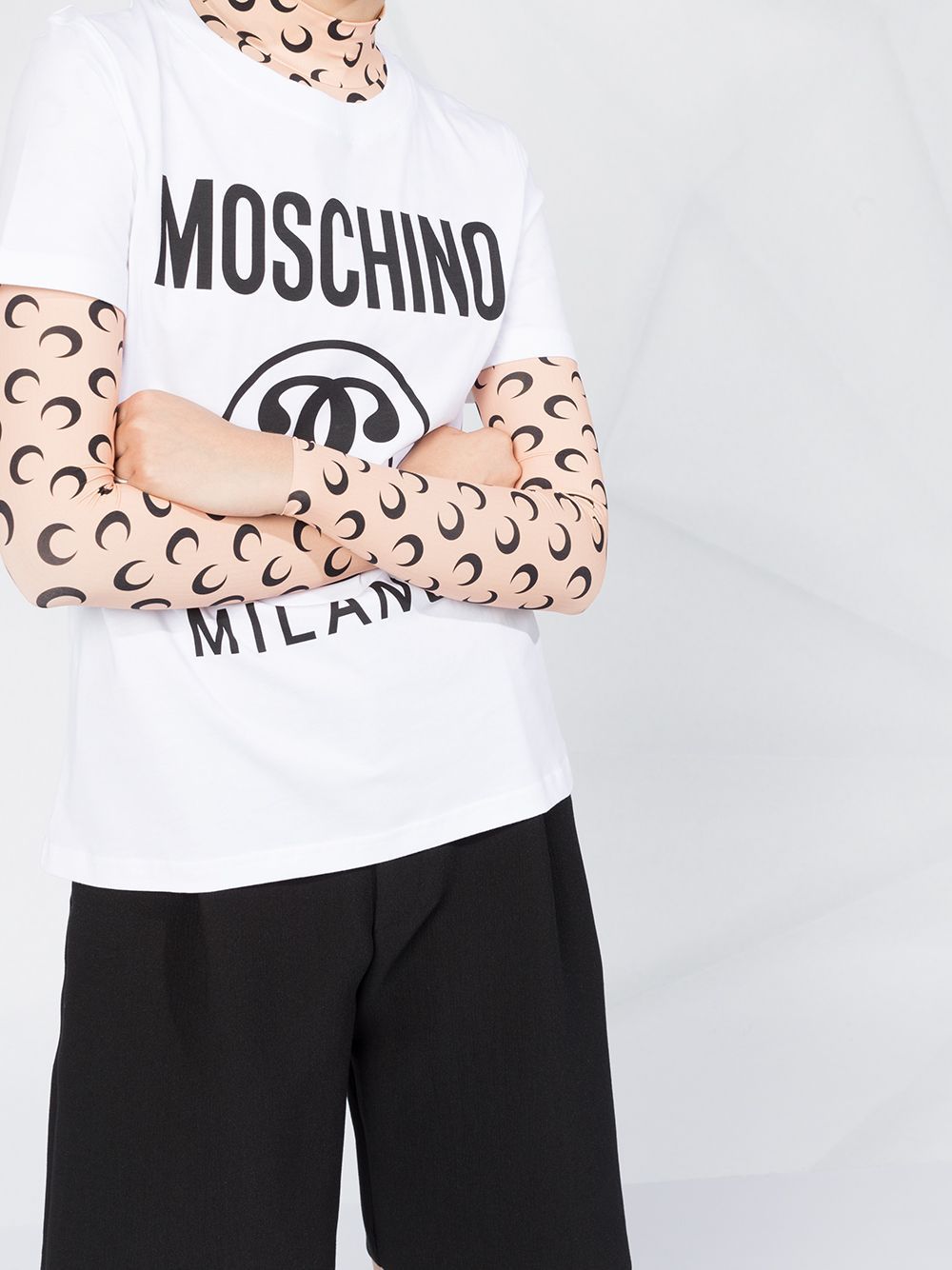 Moschino Logo Details Short-sleeved T-shirt In White