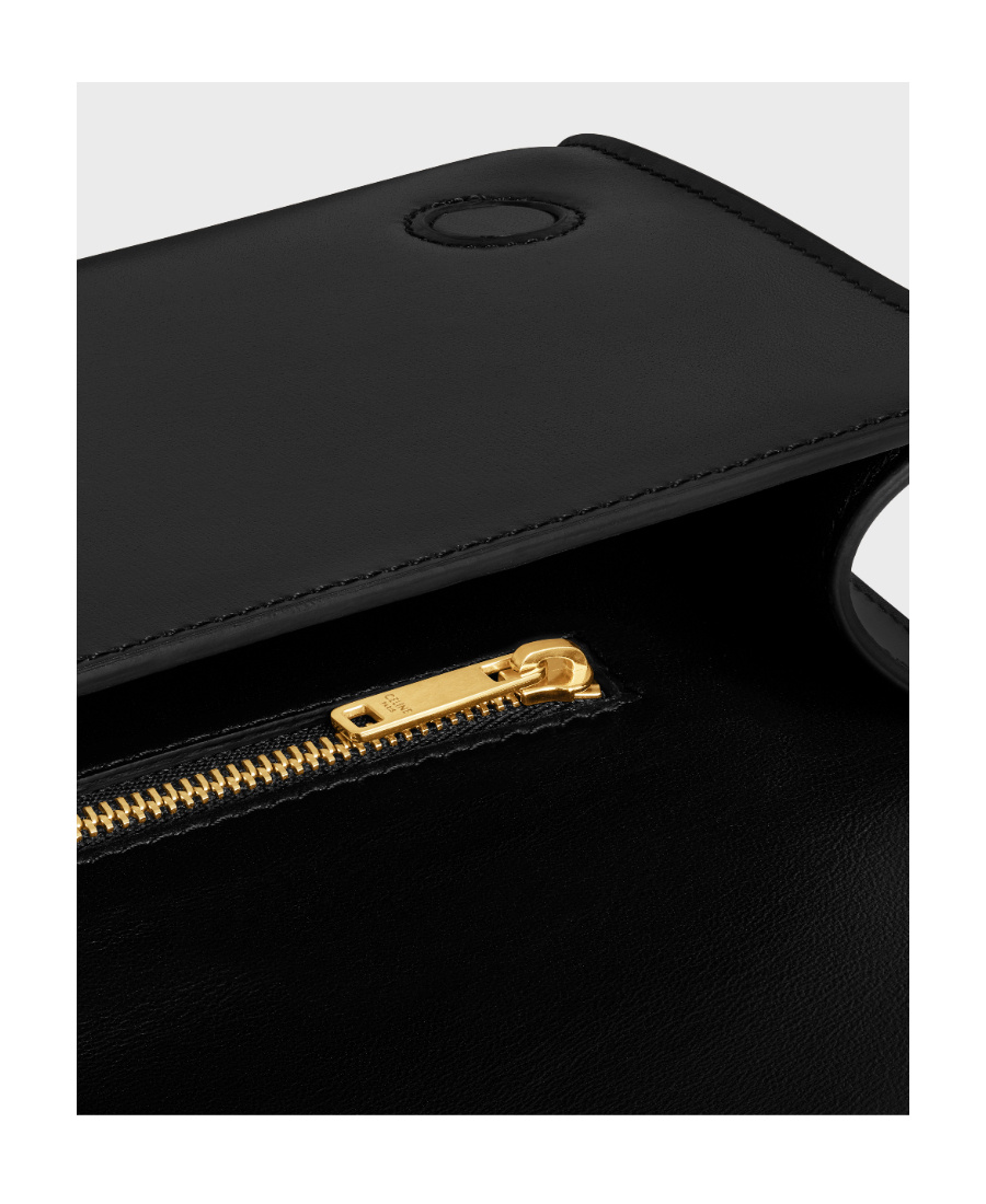 Celine Logo Hand-held Bag In Black