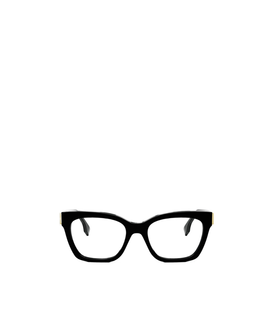 Fendi Logo-plaque Square-frame Glasses In Black