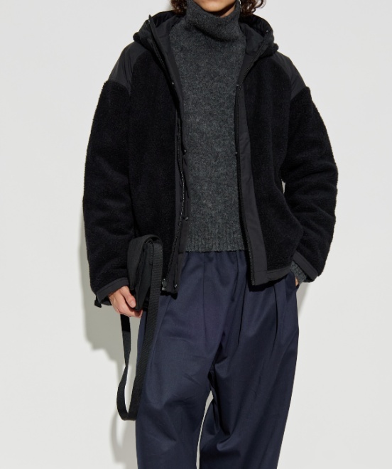 Canada Goose Alberni Reversible Ripstop And Wool-blend Fleece Hooded Jacket In Black