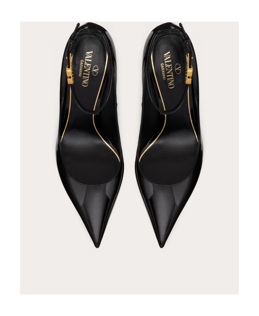 Valentino 105mm Vlogo Buckle Pumps In Black