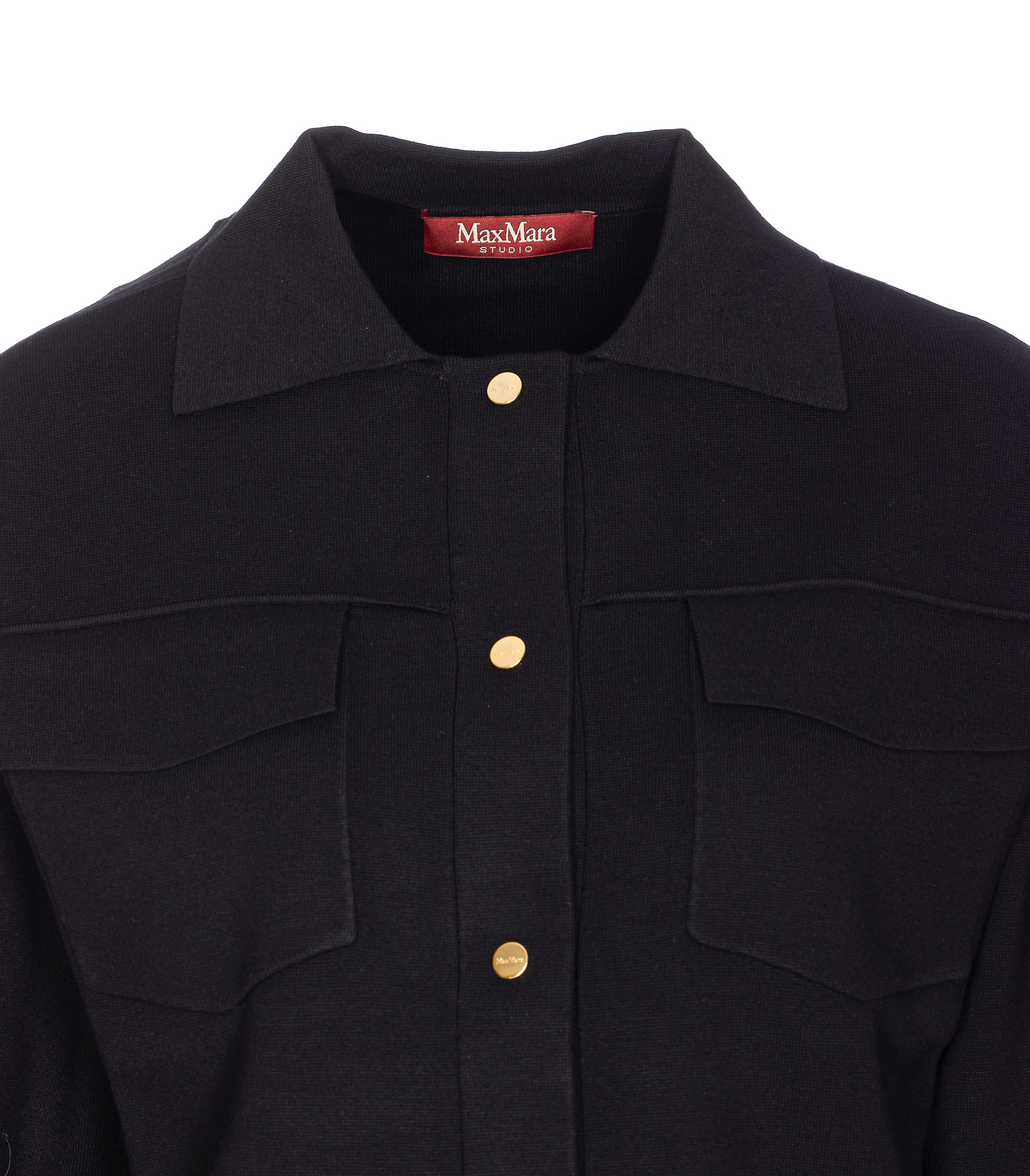 Max Mara Long-sleeved Casual Jacket In Black