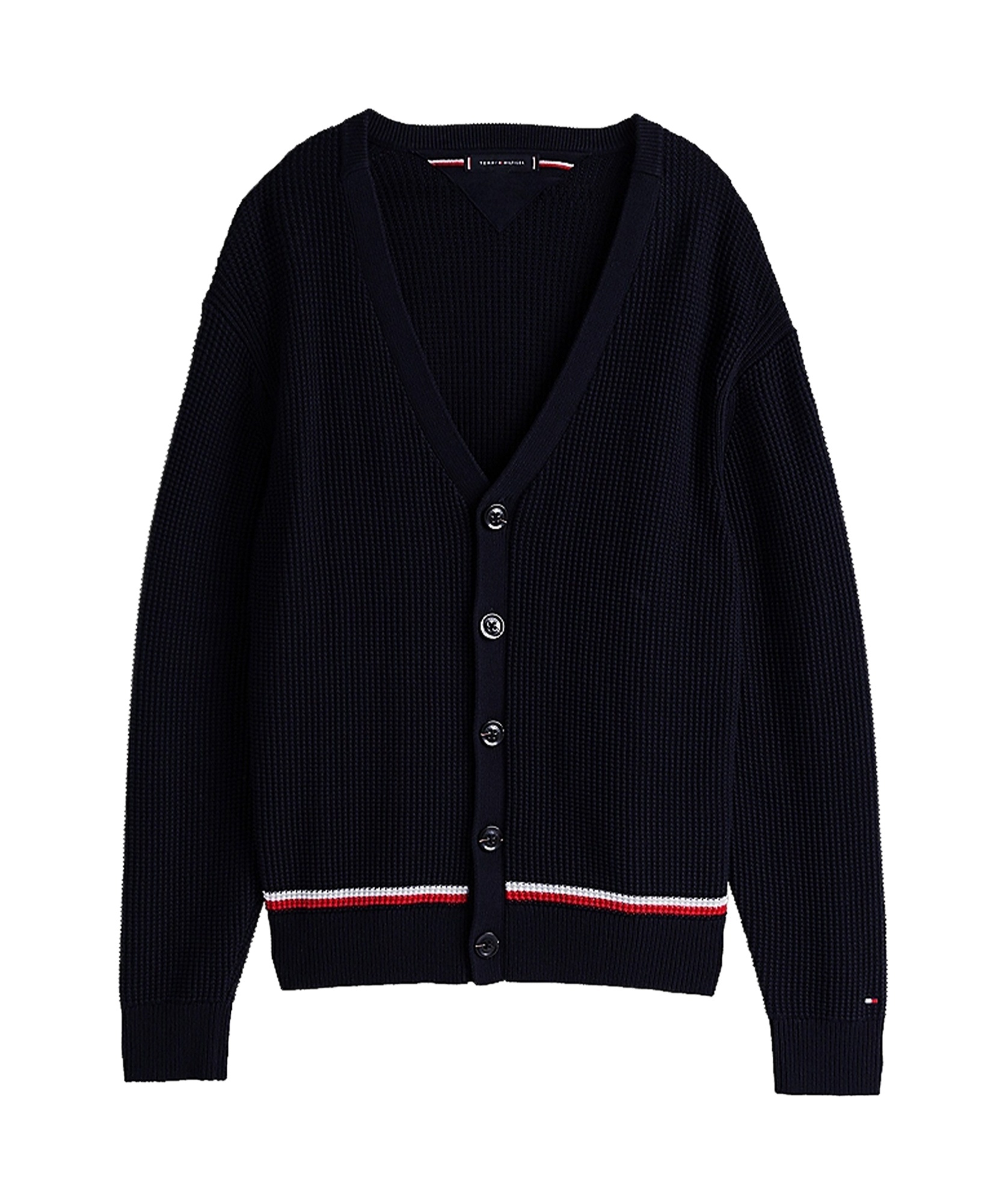Tommy Hilfiger V-neck Cardigan In Black
