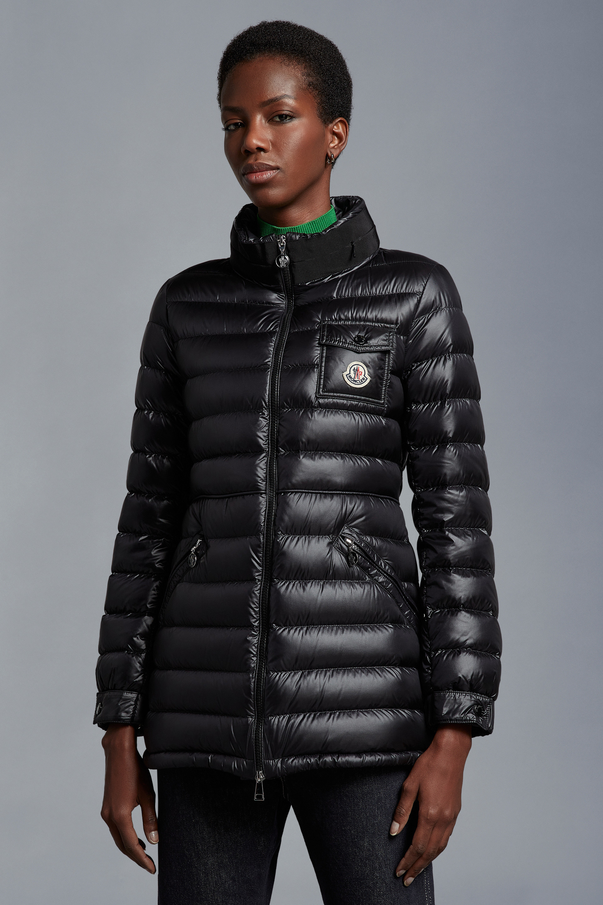Moncler Black Bady Short Down Jacket In Black
