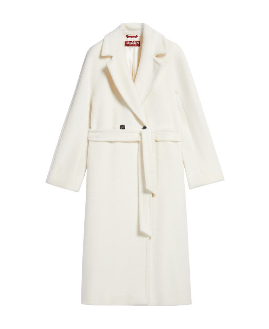 Max Mara Double Breasted Coat In White