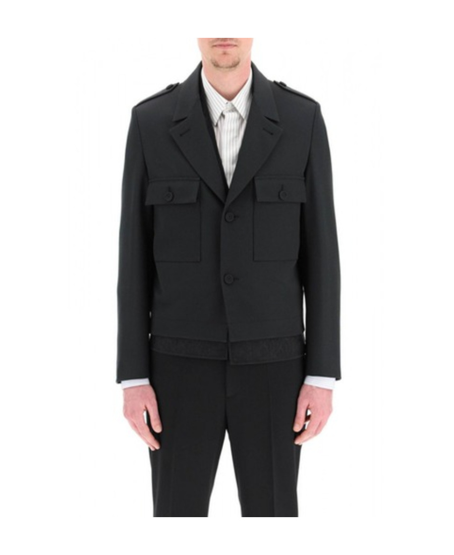 Dior Long Sleeve Short Jacket In Black