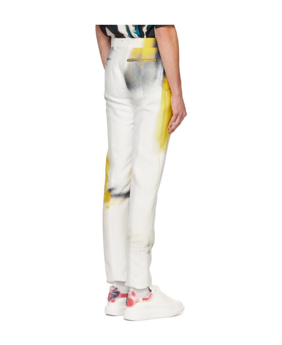Alexander Mcqueen Logo Print Casual Pants In Multicolor