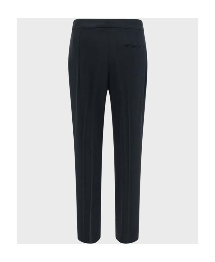 Alexander Mcqueen Black Leaf Crepe Cigarette Trouser In Black