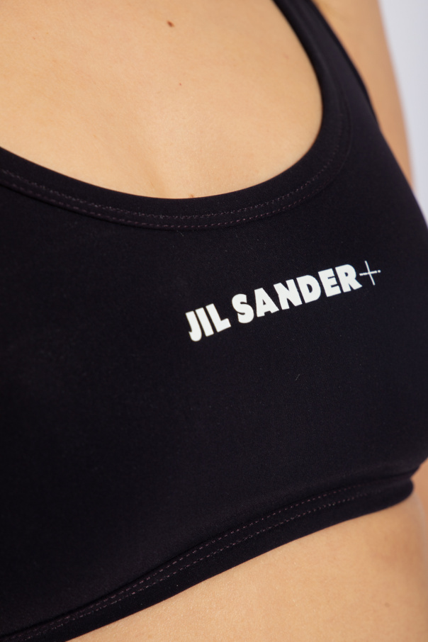 Jil Sander One-piece Black Bikini Top With Rounded Neckline In Black