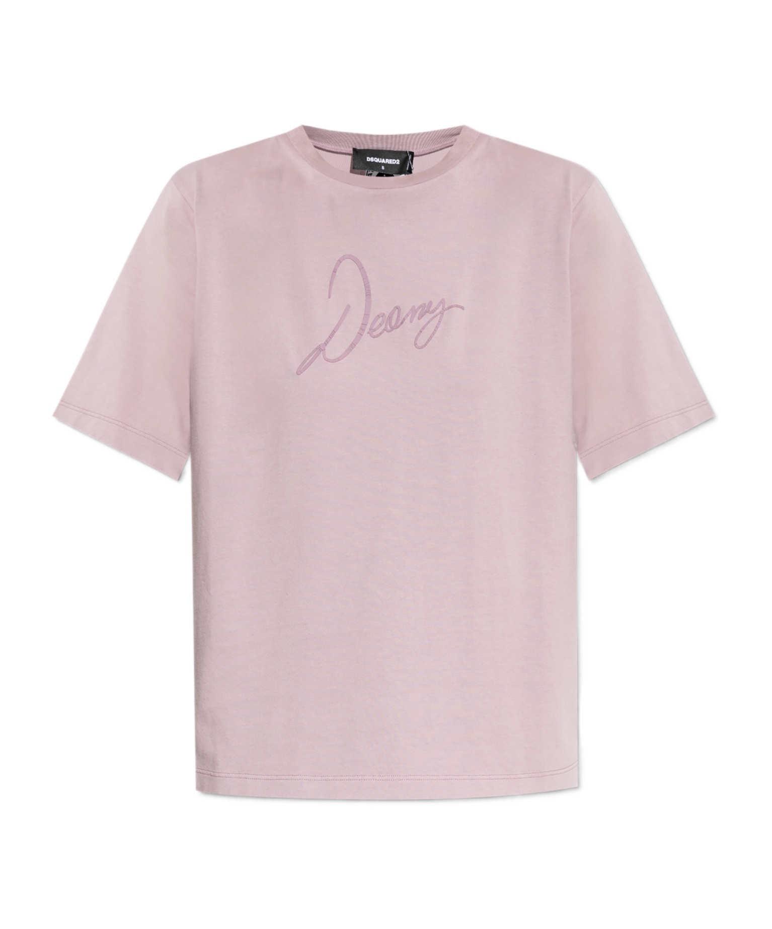 Dsquared2 Printed Cotton T-shirt In Pink