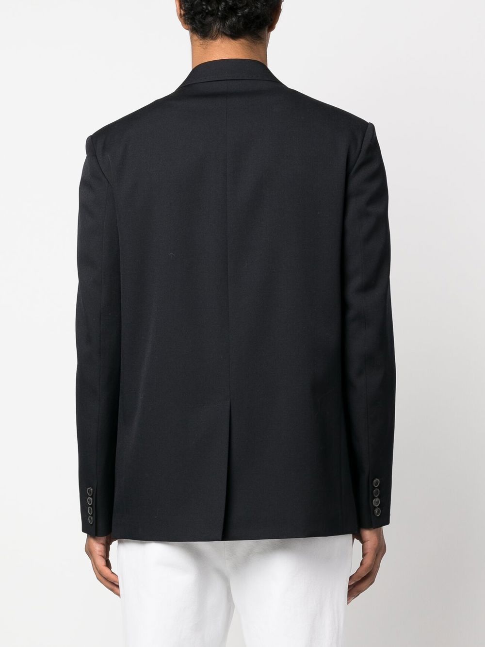 Valentino Lapel Long-sleeved Suit Jacket In Black