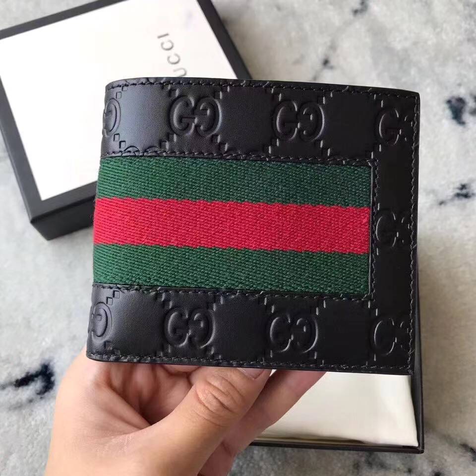 GUCCI GUCCI SIGNATURE WEB WALLET 