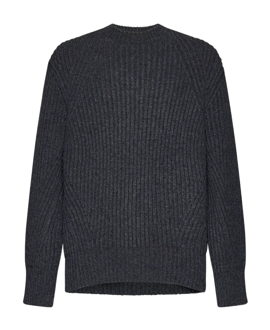 Alexander Mcqueen Jacquard-trimmed Wool Sweater In Black