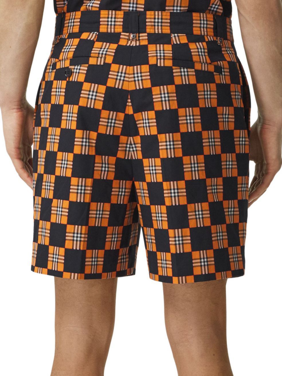 Burberry Checkerboard-print Shorts In Black